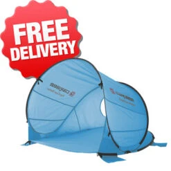 Caribee Pop Up Beach Tent Sun Shade UV Shelter - Blue