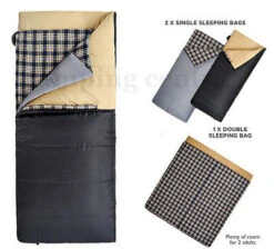 OZTRAIL DROVER (-10cel To +10cel) DOUBLE SIZE TWO PERSON DUO SLEEPING BAG