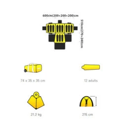 (SALES PROMOTION) OZTRAIL LATITUDE 4 Room Dome Family Tent - SLEEPS 12 PEOPLE