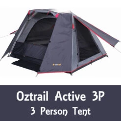 OZTRAIL ACTIVE 3P Dome Hiking 3 Man Person Tent NEW