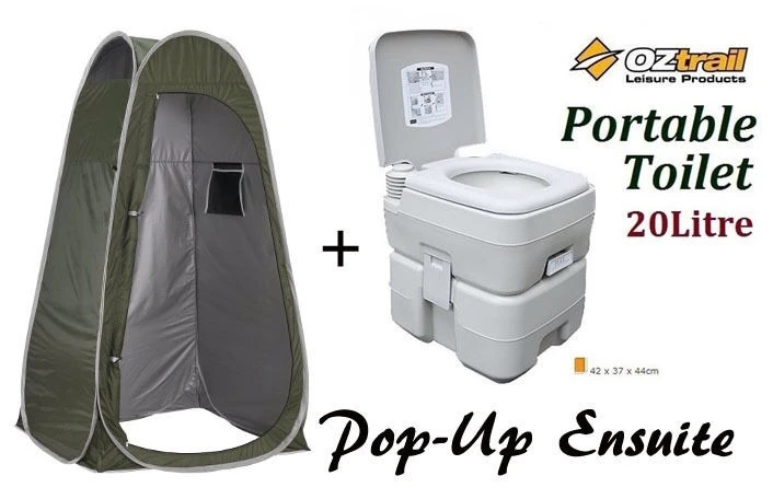 OZTRAIL PORTABLE (20 LITRE) CAMP CAMPING OUTDOOR TOILET POP UP PRIVACY ENSUITE 1 OZTRAIL PORTABLE (20 LITRE) CAMP CAMPING OUTDOOR TOILET POP UP PRIVACY ENSUITE