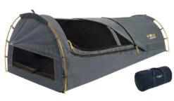 (sold Out) OZTRAIL MITCHELL KING ANNIVERSARY EDITION Single Canvas 3 Hoop Swag Plus CANVAS CARRY BAG ***