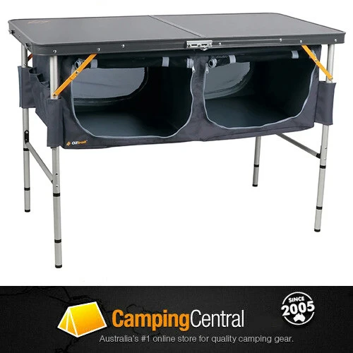OZtrail Folding Camp Storage Table With Pantry 1 OZtrail Folding Camp Storage Table With Pantry
