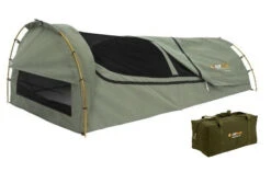 OZTRAIL MITCHELL KING SINGLE CANVAS SWAG + CANVAS CARRY BAG