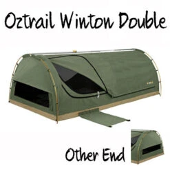 OZTRAIL WINTON DOUBLE (WATERPROOF PVC FLOOR) CANVAS DOME SWAG TENT